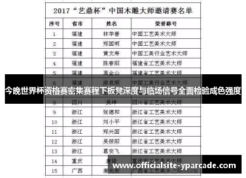 今晚世界杯资格赛密集赛程下板凳深度与临场信号全面检验成色强度 今晚世界杯资格赛密集赛程下板凳深度与临场信号全面检验成色强度